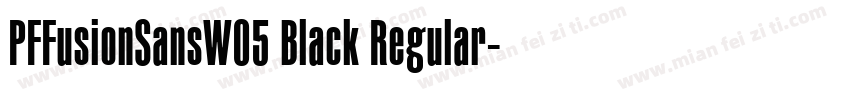 PFFusionSansW05 Black Regular字体转换